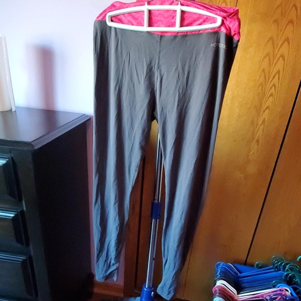 Gray and Pink Yoga Pants